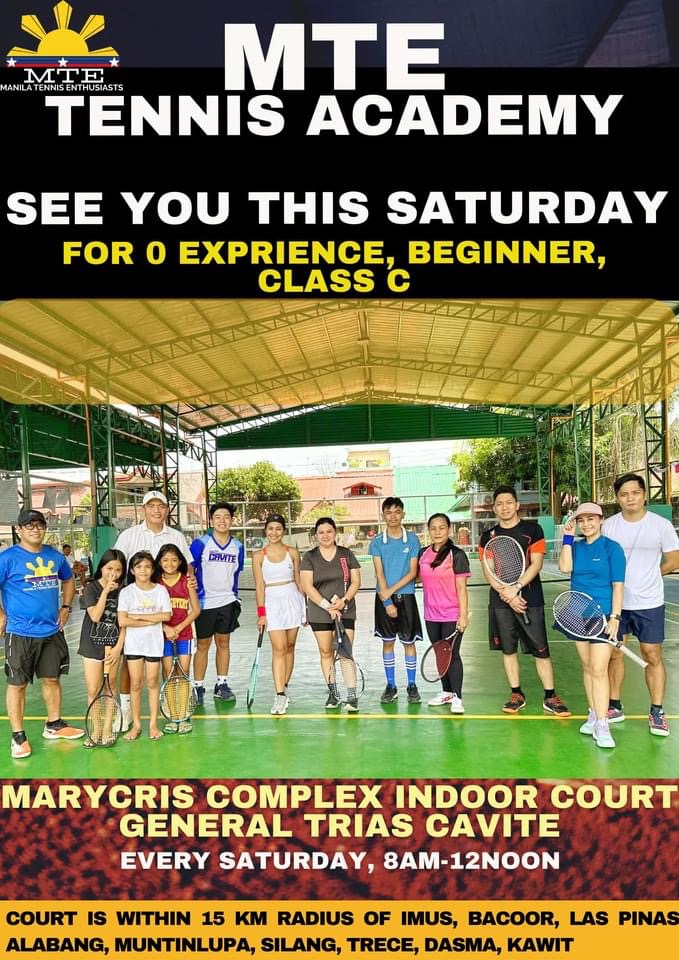 MTE TENNIS ACADEMY GROUP SESSION FOR ZERO EXPERIENCE, BEGINNER,